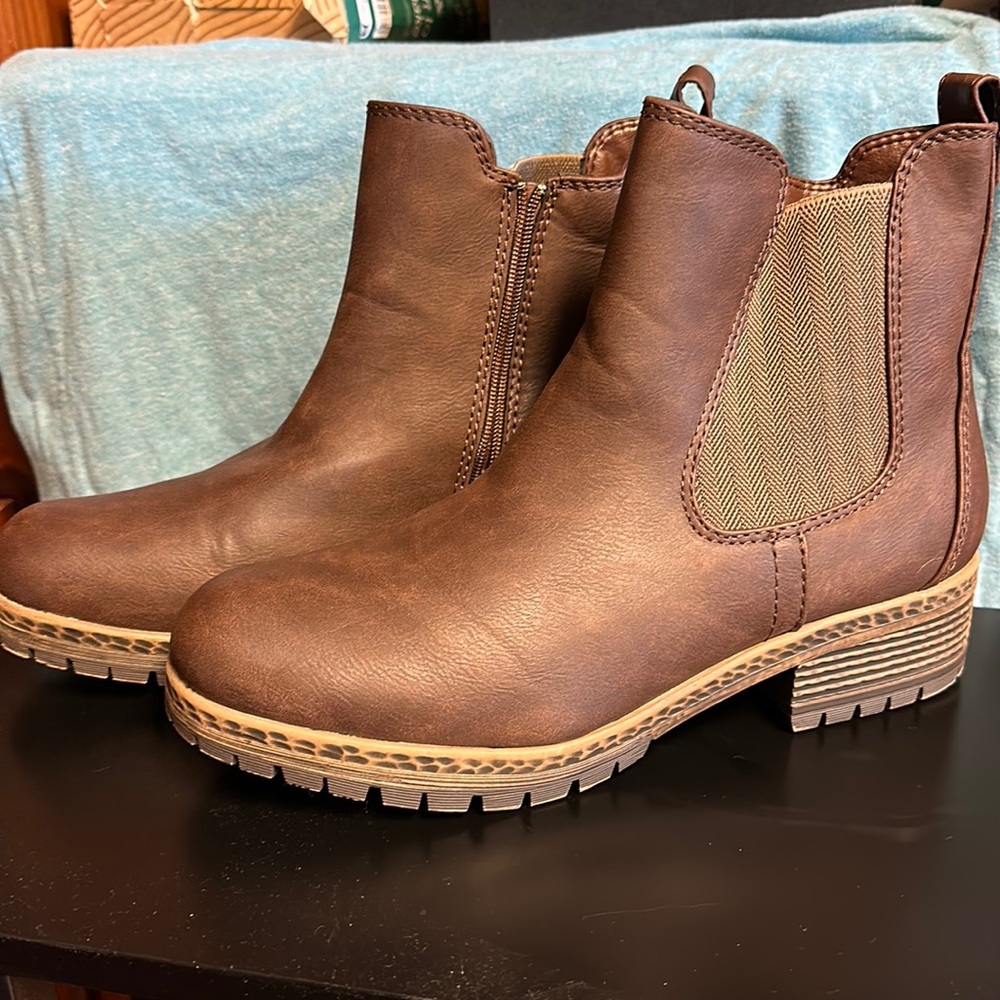 Brown booties